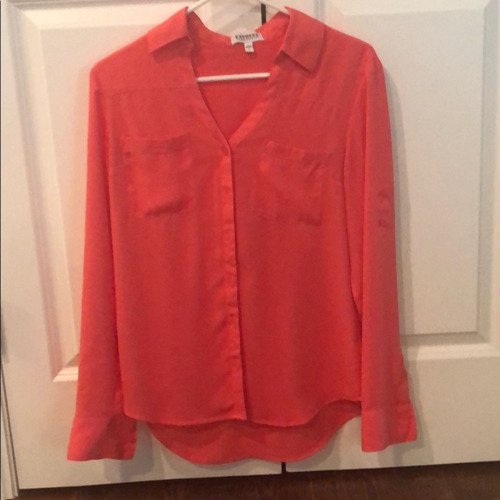 Express coral blouse